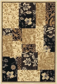 Area Rug 5x8 Rectangle Transitional Ivory-Black Color - Karastan Sierra Mar Collection Area Rug 5x8 Rectangle Transitional Ivory-Black Color - Karastan Sierra Mar Collection