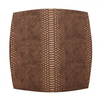 Kim Seybert Anaconda Set of Four 15 in Sq Placemats - Brown Kim Seybert Anaconda Set of Four 15 in Sq Placemats - Brown