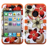 MYBAT IPHONE4AVHPCTUFFIM001NP Premium TUFF Case for iPhone 4 - 1 Pack - Retail Packaging - Hibiscus Flower Romance/Orange MYBAT IPHONE4AVHPCTUFFIM001NP Premium TUFF Case for iPhone 4 - 1 Pack - Retail Packaging - Hibiscus Flower Romance/Orange