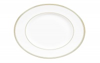 Vera Wang by Wedgwood Golden Grosgrain 13.75-Inch Oval Platter Vera Wang by Wedgwood Golden Grosgrain 13.75-Inch Oval Platter