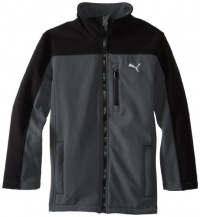 Puma - Kids Boys 8-20 Softshell Jacket, Black/Grey, Medium Puma - Kids Boys 8-20 Softshell Jacket, Black/Grey, Medium