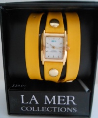 La Mer Special Edition 003 Buttercup Yellow Band Wrap Watch La Mer Special Edition 003 Buttercup Yellow Band Wrap Watch