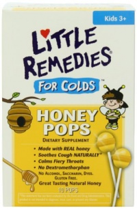 Little Remedies Honey Pops Lollipop, Natural Honey, 10 Count Little Remedies Honey Pops Lollipop, Natural Honey, 10 Count