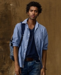 Worn crisp and buttoned or layered askew over your favorite tee, a striped shirt in soft cotton poplin continues to prove its power as an anything-goes essential. Worn crisp and buttoned or layered askew over your favorite tee, a striped shirt in soft cotton poplin continues to prove its power as an anything-goes essential.