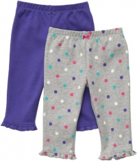 Carter's Baby Girl's 2-Pack Pants - Heather-Polka Dots/Purple - 18M Carter's Baby Girl's 2-Pack Pants - Heather-Polka Dots/Purple - 18M
