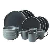 Gordon Ramsay 16-Piece Bread Street Dinnerware Set, Slate Gordon Ramsay 16-Piece Bread Street Dinnerware Set, Slate