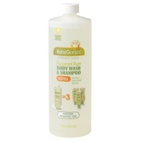 BabyGanics Foamin' Fun Foaming Body Wash & Shampoo, Gentle Newborn Formula, Fragrance Free, Refill, 33.8-Fluid Oz Bottle