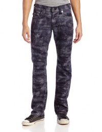 True Religion Men's Ricky Straight Leg Big T Jean in Black/Multi True Religion Men's Ricky Straight Leg Big T Jean in Black/Multi