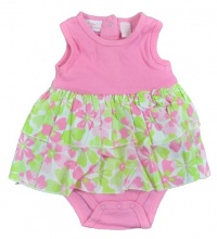 Kids Headquarters Newborn Girls Pink Creeper Romper with Snap Closure Kids Headquarters Newborn Girls Pink Creeper Romper with Snap Closure