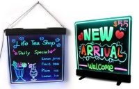Lighted Writable Menu Board LED Message Board Display Billboard LED Sign 17 X 17 inches Magic