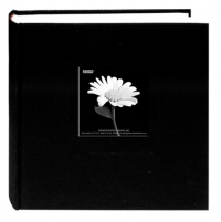 Pioneer 200 Pocket Fabric Frame Cover Photo Album, Deep Black