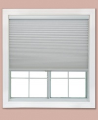 Everything you need to darken your room in an instant! This single-cell shade blocks out light to create the restful atmosphere you desire, without drills, screws or brackets. A breeze to assemble, all it takes is the push of a button to lock you shade into place. Easily adjust shade height by lowering or raising the shade, no messy cords here! Everything you need to darken your room in an instant! This single-cell shade blocks out light to create the restful atmosphere you desire, without drills, screws or brackets. A breeze to assemble, all it takes is the push of a button to lock you shade into place. Easily adjust shade height by lowering or raising the shade, no messy cords here!