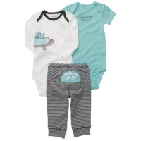 Carters Boys NB-24M 3pc Turtle Onesie Set (12M, Light Blue) Carters Boys NB-24M 3pc Turtle Onesie Set (12M, Light Blue)
