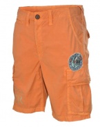 True Religion Men's Samuel Printed Patch Cargo Shorts