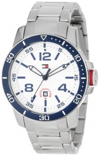 Tommy Hilfiger 1790846 Sport Stainless Steel Watch with Blue Bezel Watch Tommy Hilfiger 1790846 Sport Stainless Steel Watch with Blue Bezel Watch