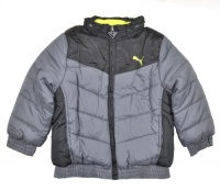 Puma - Kids Boys 2-7 Toddler Boy Chevron Puffer Jacket, Iron Gate Gray, 2T Puma - Kids Boys 2-7 Toddler Boy Chevron Puffer Jacket, Iron Gate Gray, 2T