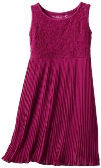 Design History Girls 7-16 Lace Top Chiffon Skirt Dress, Violet, Small Design History Girls 7-16 Lace Top Chiffon Skirt Dress, Violet, Small