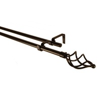 BCL Drapery Hardware 58DTW86B Wire Twist Curtain Rod Set BCL Drapery Hardware 58DTW86B Wire Twist Curtain Rod Set