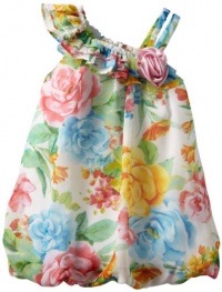Size-3T, Pink, BNJ-7640R, Bold Floral Print Asymmetric One-Shoulder Chiffon Bubble Dress,Bonnie Jean Todders Party Dress Size-3T, Pink, BNJ-7640R, Bold Floral Print Asymmetric One-Shoulder Chiffon Bubble Dress,Bonnie Jean Todders Party Dress