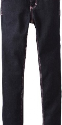 Almost Famous Girls 7-16 Skinny Jeggings with Pink Stitch Almost Famous Girls 7-16 Skinny Jeggings with Pink Stitch