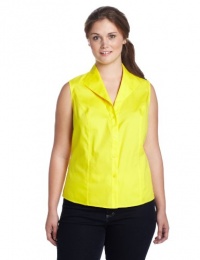 Jones New York Women's Plus-Size Sleeveless Easy Care Blouse, Sunburst, 16W Jones New York Women's Plus-Size Sleeveless Easy Care Blouse, Sunburst, 16W