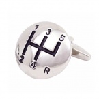 Cufflinks Inc. Men's Gear Shifter Cufflink, Silver, One Size