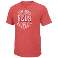 MLB Majestic Cincinnati Reds The Big Time Fashion Tri-Blend T-Shirt - Red MLB Majestic Cincinnati Reds The Big Time Fashion Tri-Blend T-Shirt - Red