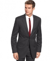Alfani RED Jacket, Charcoal with Burgandy Stripe Slim Fit Suit Separate Alfani RED Jacket, Charcoal with Burgandy Stripe Slim Fit Suit Separate