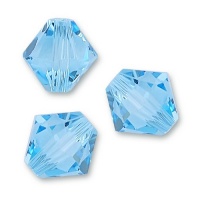 40 Aquamarine Bicone Swarovski Crystal Beads 5301 4mm 40 Aquamarine Bicone Swarovski Crystal Beads 5301 4mm