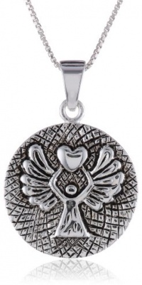 Sterling Silver Guardian Angel Protect Me Wherever I Go and Keep Me From Harm Reversible Angel Pendant Necklace, 18 Sterling Silver Guardian Angel Protect Me Wherever I Go and Keep Me From Harm Reversible Angel Pendant Necklace, 18