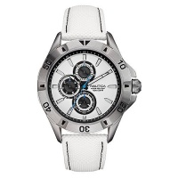Nautica Men's N14577G NST 06 Multifunction White Leather Watch Nautica Men's N14577G NST 06 Multifunction White Leather Watch