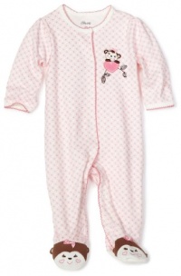 Little Me Baby-girls Newborn Sweetie Monkey Footie, Pink Print, 3 Months Little Me Baby-girls Newborn Sweetie Monkey Footie, Pink Print, 3 Months