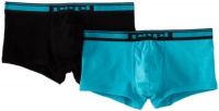 Papi Men's Cotton Stretch 2 Pack Solid Brazilian Trunk Brief, Caribe/Black, Small Papi Men's Cotton Stretch 2 Pack Solid Brazilian Trunk Brief, Caribe/Black, Small