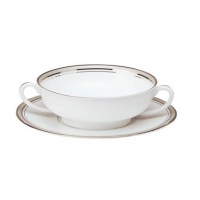 Philippe Deshoulieres Excellence Grey Cream Soup Saucer Philippe Deshoulieres Excellence Grey Cream Soup Saucer