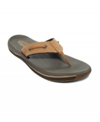 This pair of men's flip flops is durable enough for all-terrain warm weather adventures, so these smooth men's sandals from Sperry Top-Sider keep you on the go all spring and summer long. This pair of men's flip flops is durable enough for all-terrain warm weather adventures, so these smooth men's sandals from Sperry Top-Sider keep you on the go all spring and summer long.