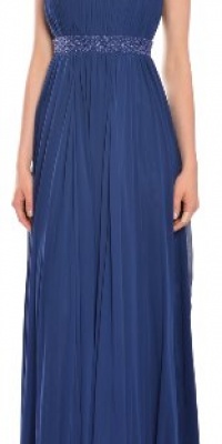 Aidan Mattox Sweet Chiffon Pleated Beaded Eve Gown Dress Aidan Mattox Sweet Chiffon Pleated Beaded Eve Gown Dress