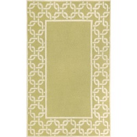 Liora Manne Spello Chain Border Sage Outdoor Rug 5' x 7'6 Liora Manne Spello Chain Border Sage Outdoor Rug 5' x 7'6
