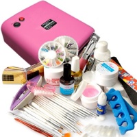 Full Set UV Gel kit Brush Pen Nail Art DIY Manicure set + 36w pink uv gel lamp Full Set UV Gel kit Brush Pen Nail Art DIY Manicure set + 36w pink uv gel lamp