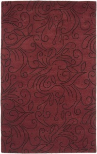 Surya Artist Studio 2-Feet by 3-Feet Hand Tufted Rug, Red Surya Artist Studio 2-Feet by 3-Feet Hand Tufted Rug, Red