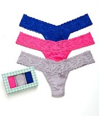 Hanky Panky 3 Low Rise Thongs in Green Box Hanky Panky 3 Low Rise Thongs in Green Box