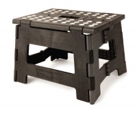Kikkerland Rhino Easy Fold Step Stool, Short, Black Kikkerland Rhino Easy Fold Step Stool, Short, Black