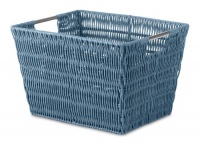 Whitmor 6500-1717 Small Rattique Storage Tote, Berry Blue Whitmor 6500-1717 Small Rattique Storage Tote, Berry Blue