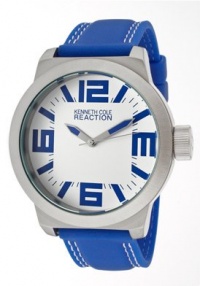 Kenneth Cole Reaction RK1254 Large Face Blue Rubber Strap Woman's Watch
