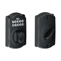Schlage BE365VCAM716 Camelot Keypad Deadbolt, Aged Bronze Schlage BE365VCAM716 Camelot Keypad Deadbolt, Aged Bronze