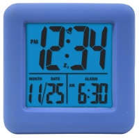 Equity by La Crosse 70905 Soft Blue Cube LCD Alarm Clock