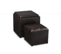 Convenience Concepts 143010 Designs-4-Comfort Park Avenue Single Ottoman with Stool, Dark Espresso Convenience Concepts 143010 Designs-4-Comfort Park Avenue Single Ottoman with Stool, Dark Espresso