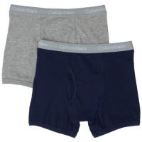 Calvin Klein Boy's Classic Navy/Grey Boxer Brief 2-pack - Boys Large (12/14) Calvin Klein Boy's Classic Navy/Grey Boxer Brief 2-pack - Boys Large (12/14)