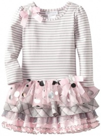 Bonnie Jean Girls 2-6X Tiered Drop Waist Dress, Pink, 4T Bonnie Jean Girls 2-6X Tiered Drop Waist Dress, Pink, 4T