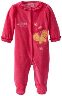 Carter's Watch the Wear Baby-Girls Newborn Butterfly Coverall, Dark Pink, 0-3 Months