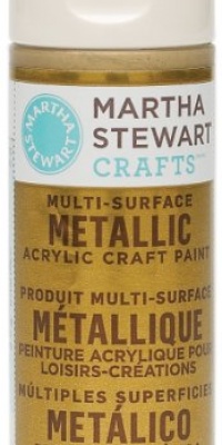 Martha Stewart 32103 2-Ounce Acrylic Metallic Paint, Gold Martha Stewart 32103 2-Ounce Acrylic Metallic Paint, Gold